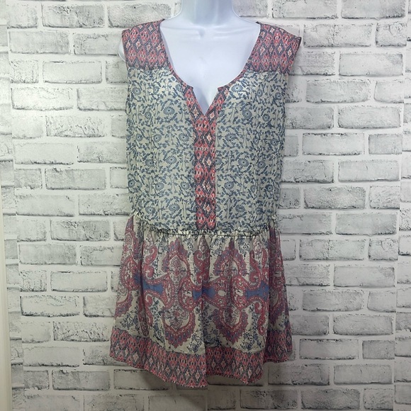 Maurices Sheer Multi Print Tunic Medium - Picture 1 of 8
